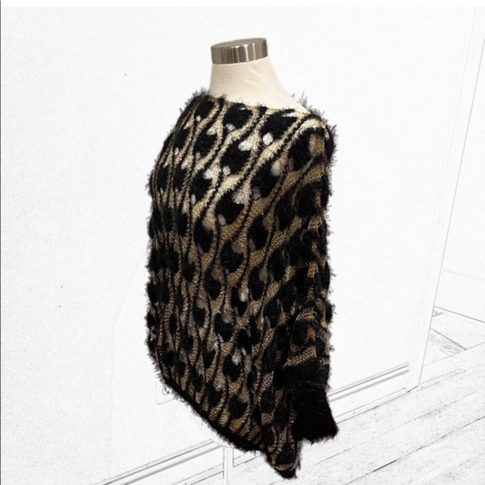 Tasha knitted gold thread black pho fur size M/L - Picture 3 of 7